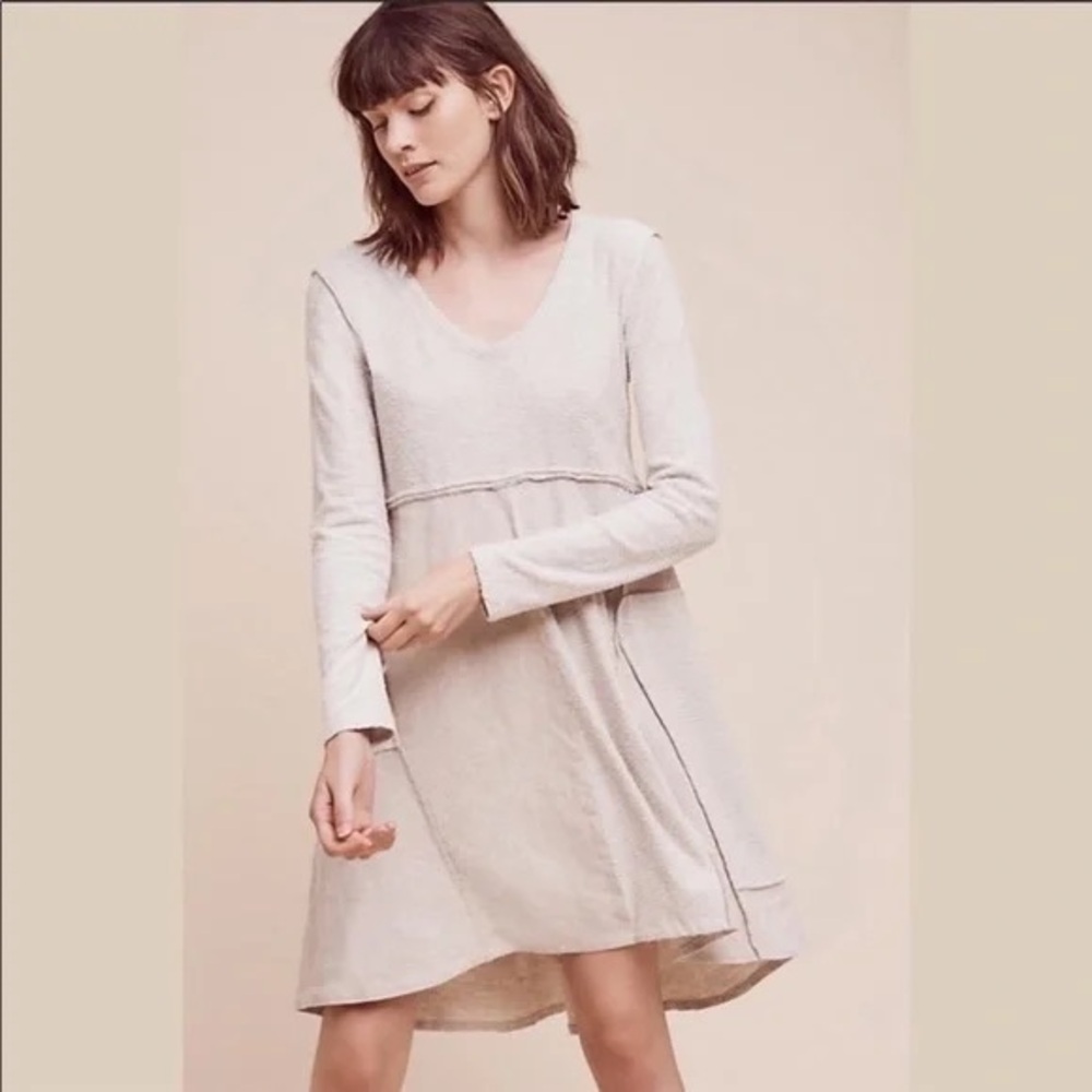 Maeve by Anthropologie Linen patchwork Dress size L